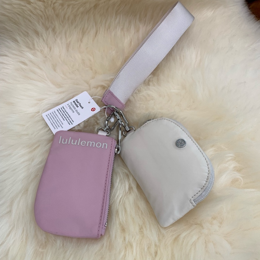 Lululemon Dual Pouch Wristlet/ Pink peony/NWT